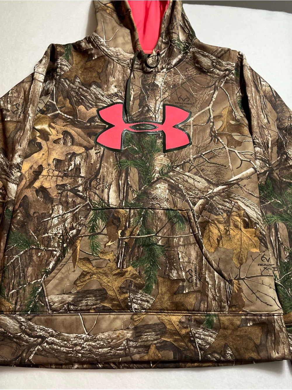Under Armour Realtree Camo Hoodie with Hot Pink Logo